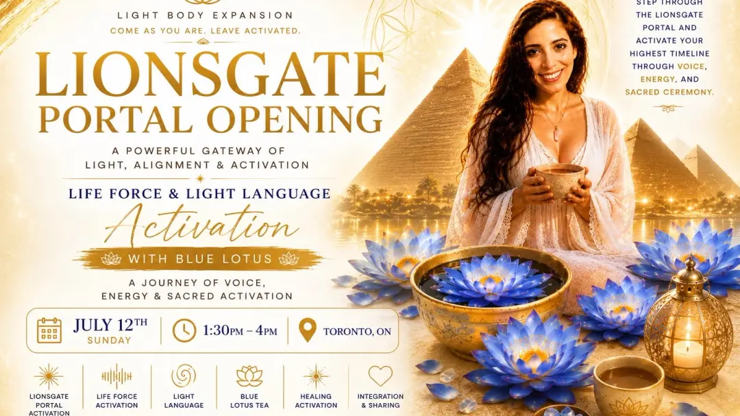July 12 Blue Lotus Tea & Life Force and Light Language Activation Workshop