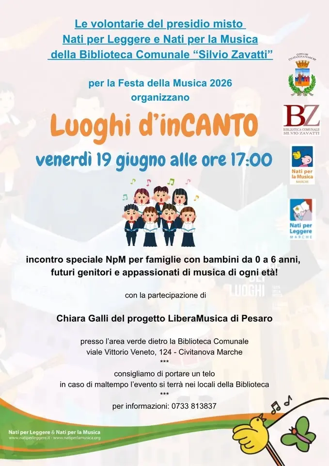 Luoghi d'incanto 🎶 incontro speciale Nati per la Musica per la Festa della Musica 2026