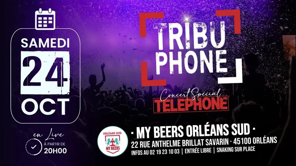 Concert · TÉLÉPHONE tribute by TribuPhone | My Beers Orléans Sud · Orléans (45)