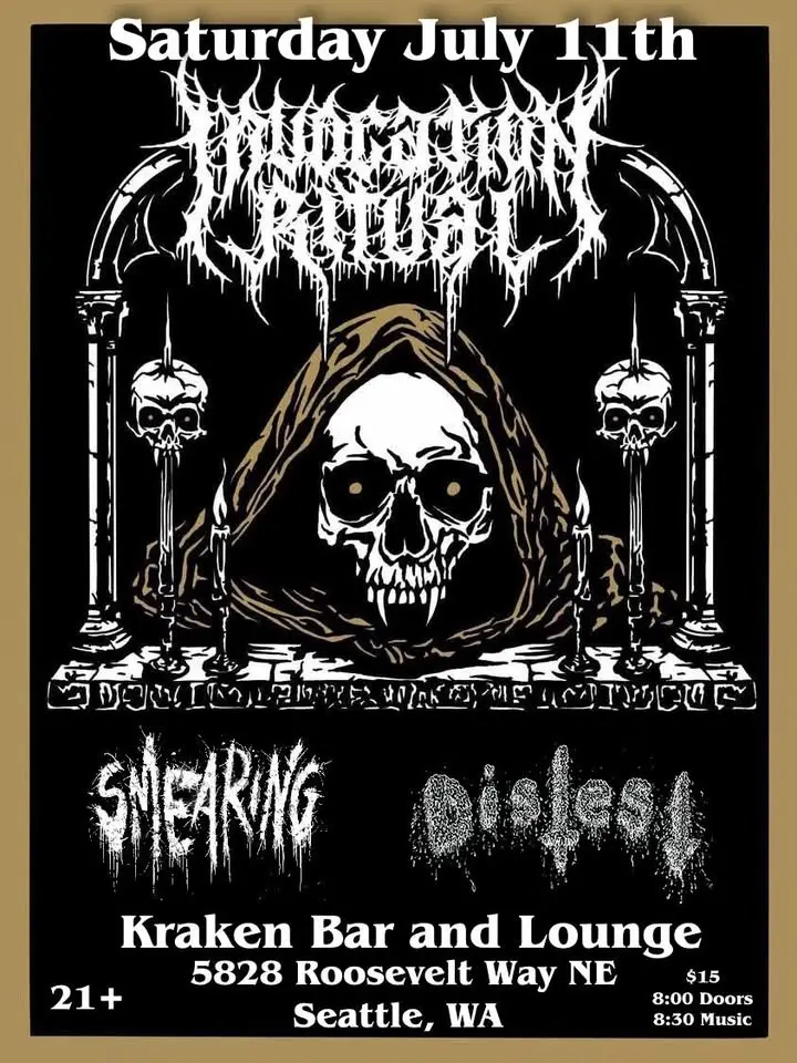 Invocation Ritual / Smearing / Distest -Kraken Bar and lounge