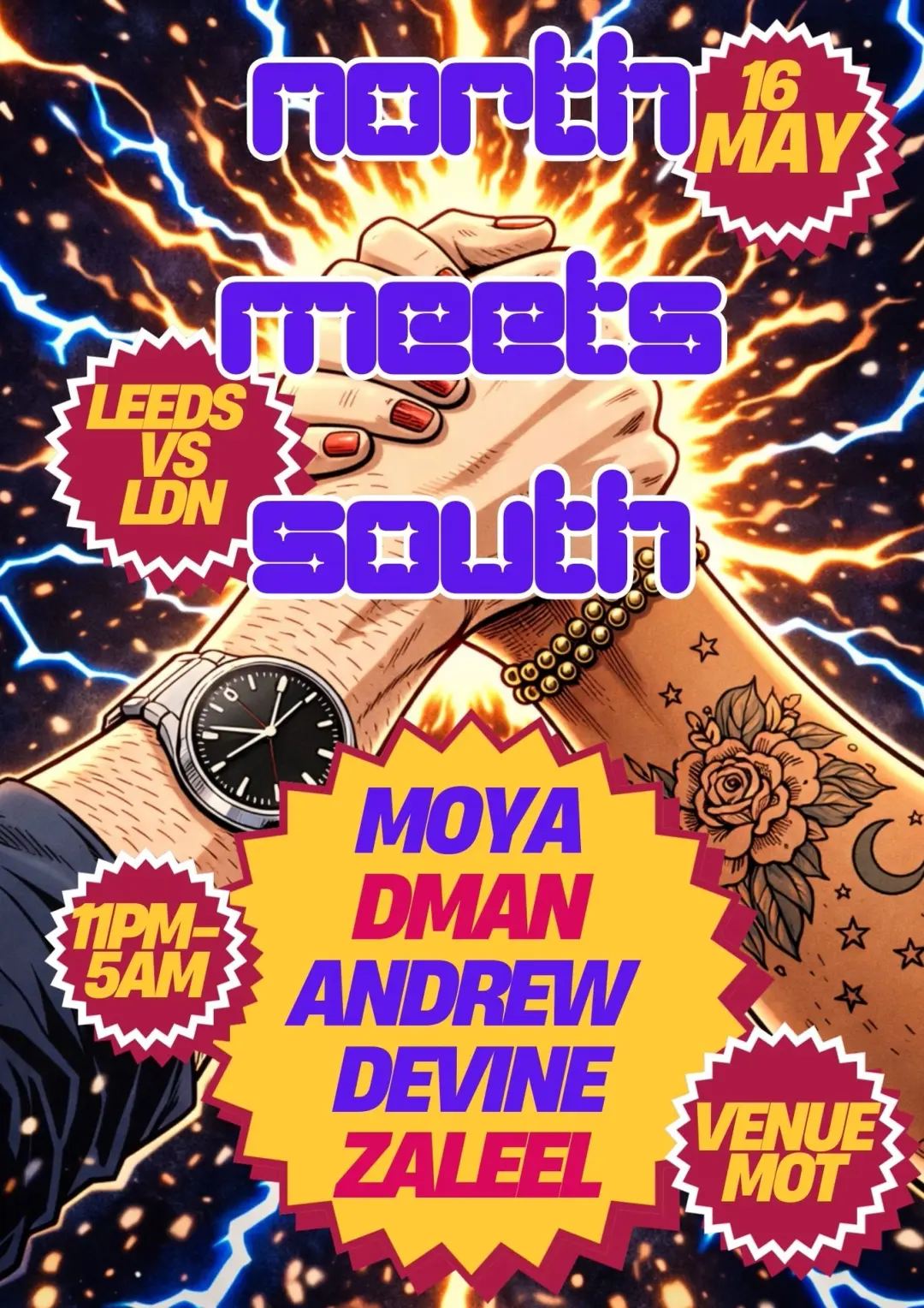 [CANCELLED] NORTH MEETS SOUTH: LDN VS LEEDS