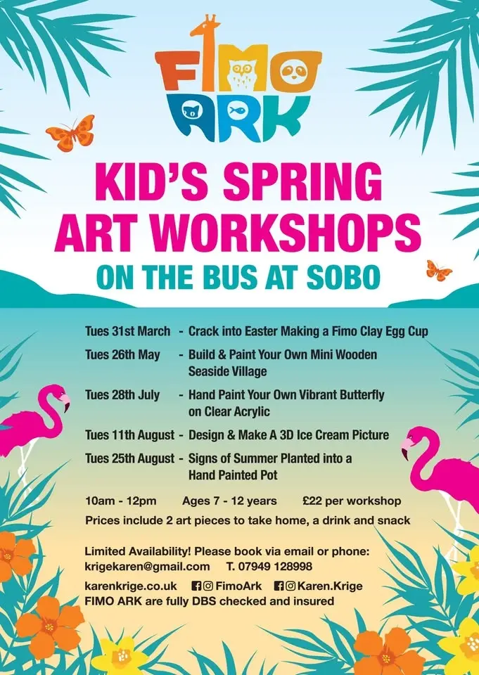 🖌️ Kid’s Art Workshops on the Bus with Fimo Ark 🦩 
