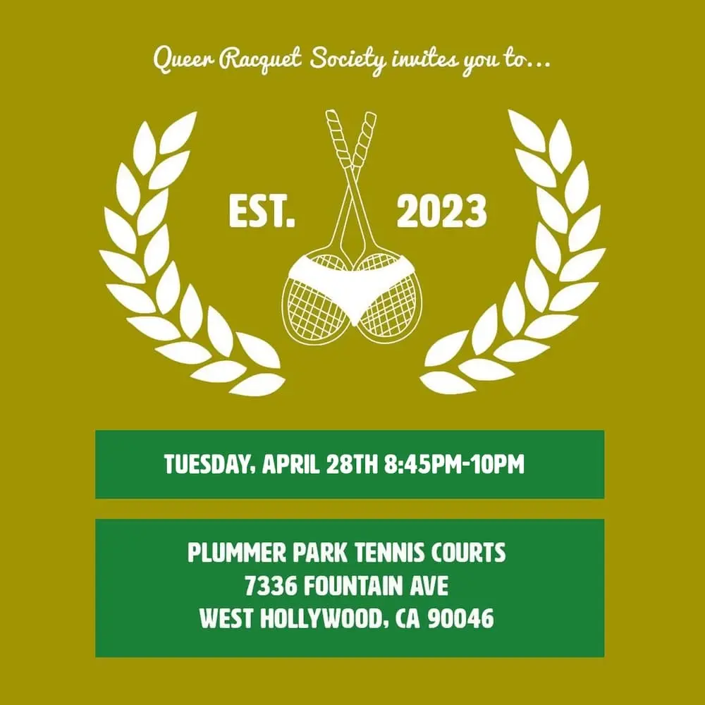 Queer Racquet Society - Weekly Tennis Meet - 4/28