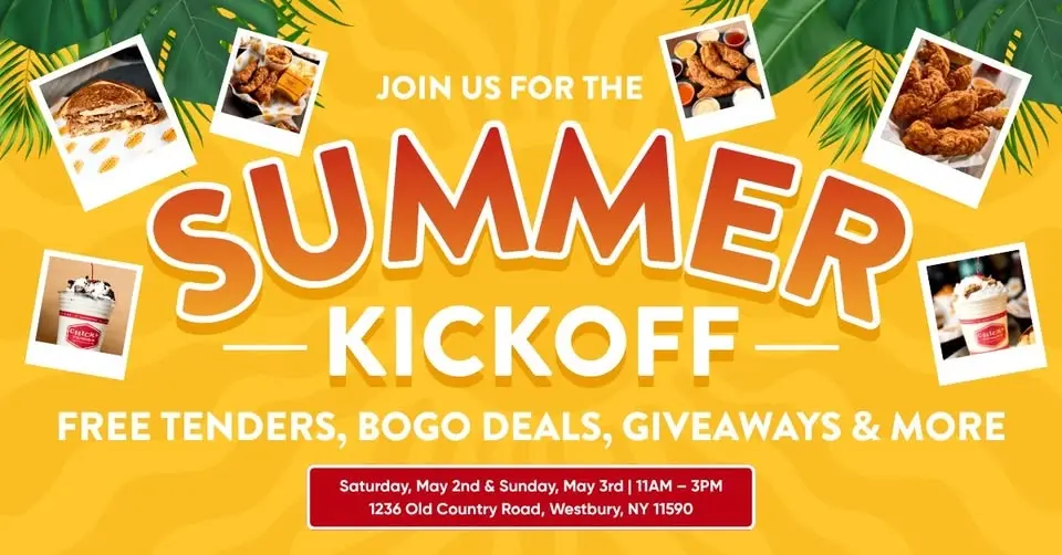FREE TENDERS! Chick & Tender Summer Kickoff Weekend