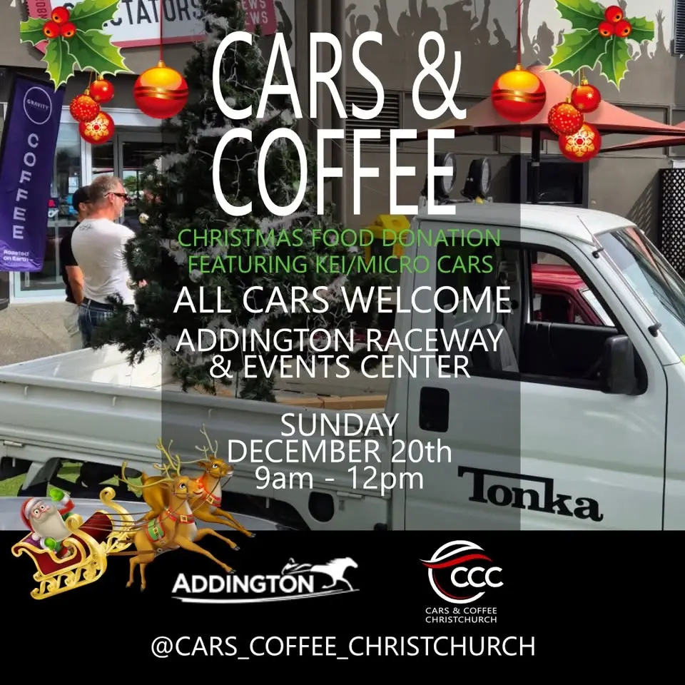 Christmas Cars & Coffee Christchurch Featuring Kei/Mico Cars