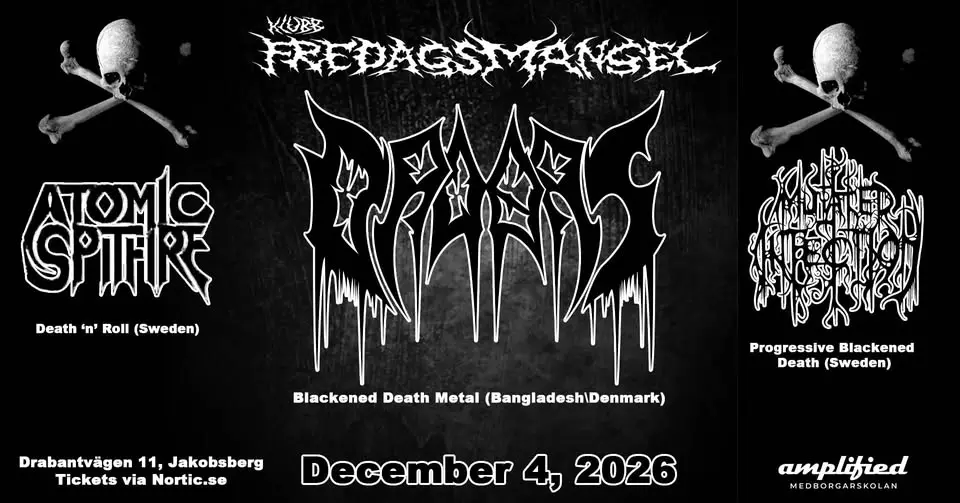 Orobas + Atomic Spitfire + Mutated Infection Live @Klubb Fredagsmangel