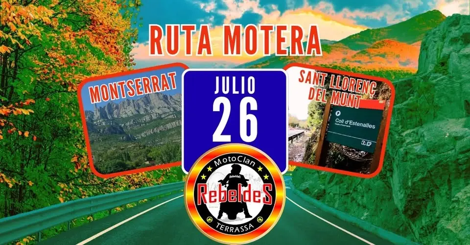 RUTA MOTERA REBELDES - De Montserrat a Sant Lloreç del Munt - Moteras y Moteros de 125cc palante