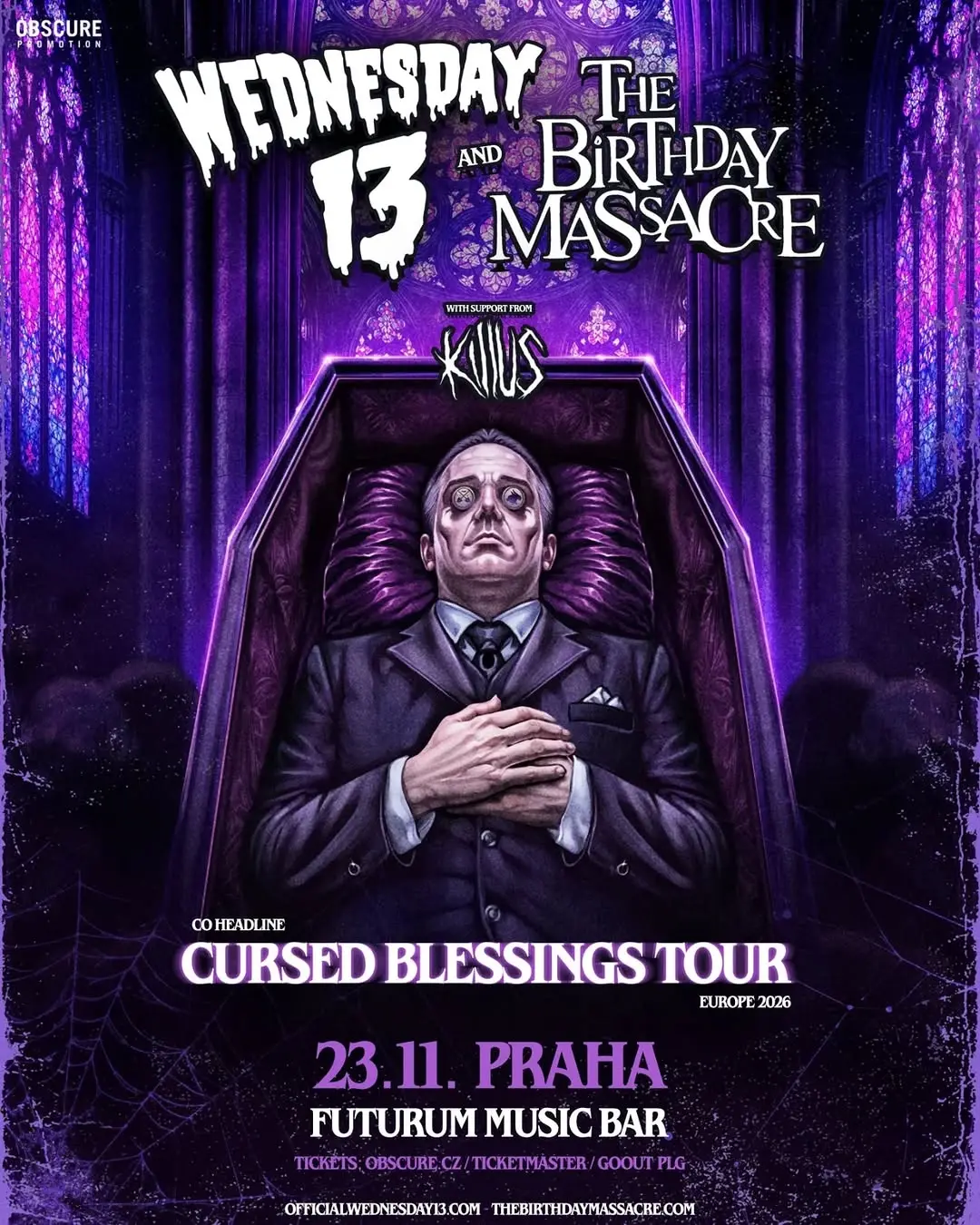 Wednesday 13 & The Birthday Massacre – Cursed Blessings Tour Europe 2026