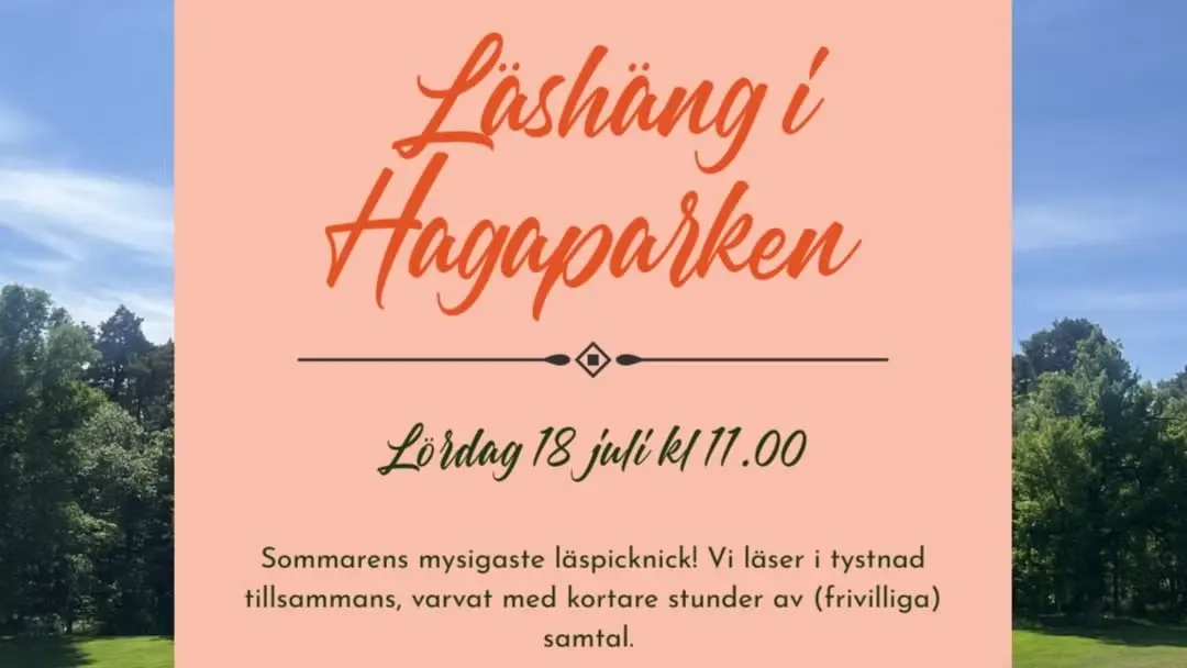 Läshäng i Hagaparken / Silent reading in Hagaparken