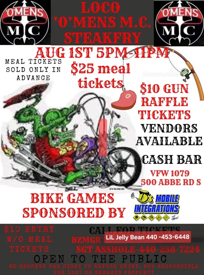 LORAIN 'O'MENS  STEAK FRY