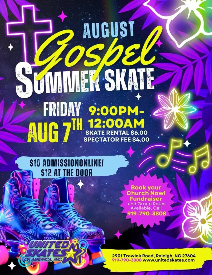 ✝️🛼 August Gospel Summer Skate! 🎶