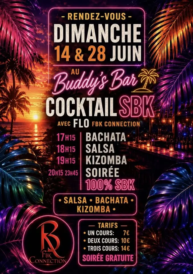 Dimanche 14 et 28 Juin Cocktail SBK au Buddy’s Bar