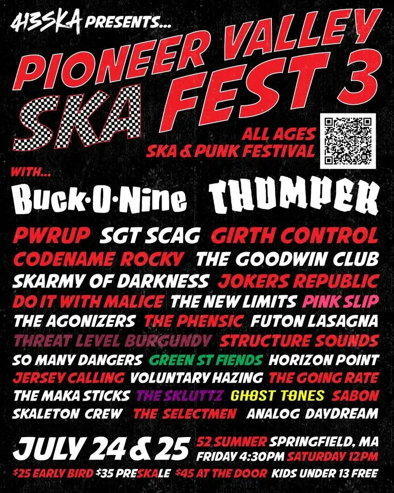 Pioneer Valley Ska Festival 2026 w/ Buck-O-Nine, THUMPER & many more!