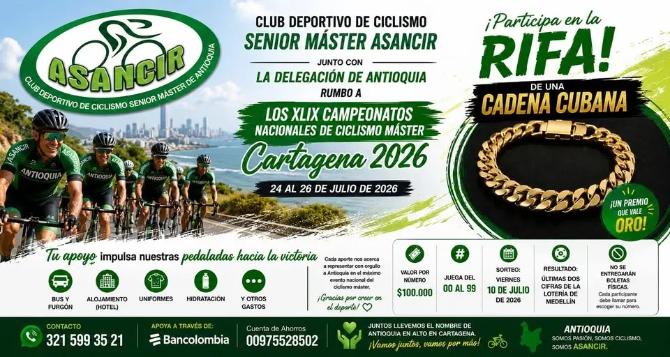 APOYA A LA DELEGACIÓN DE ANTIOQUIA RUMBO A CARTAGENA