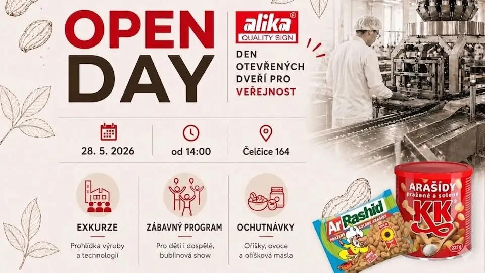 ALIKA open day: Exkurze do výroby, ochutnávky a zábava pro celou rodinu 🏭🥜