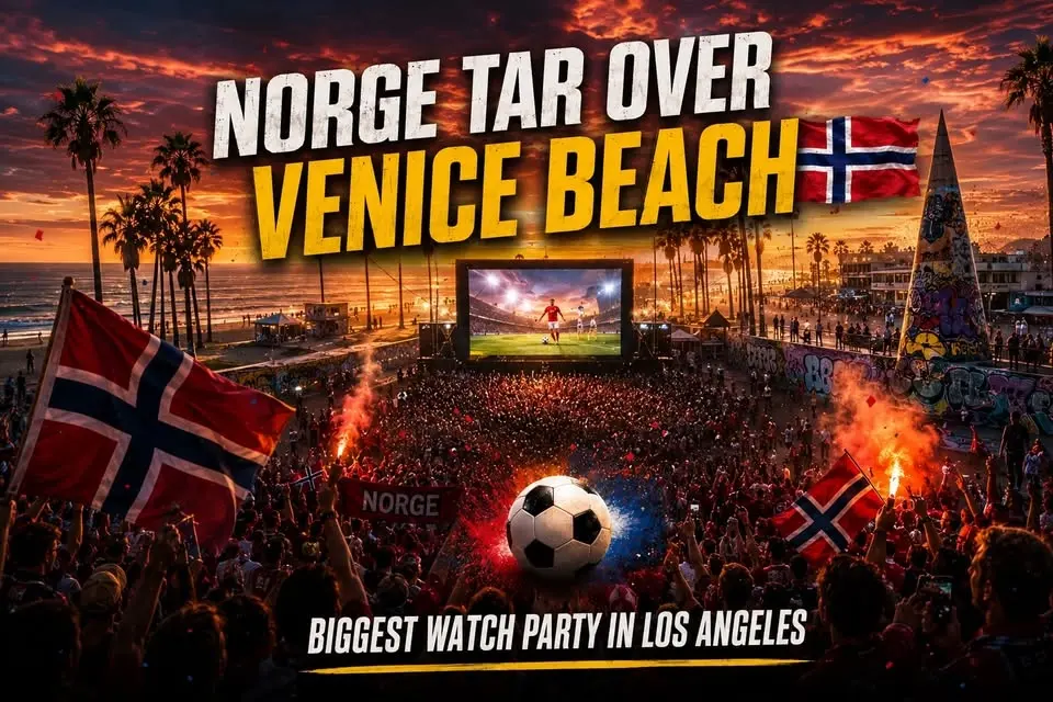Norge tar over Venice Beach!🇳🇴⚽ (Watch party)
