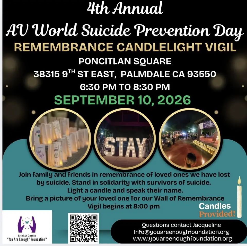 4th AV World Suicide Prevention Day Remembrance Candlelight Vigil