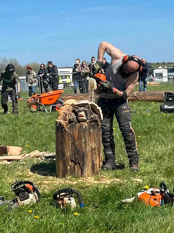 Live chainsaw carving demonstration