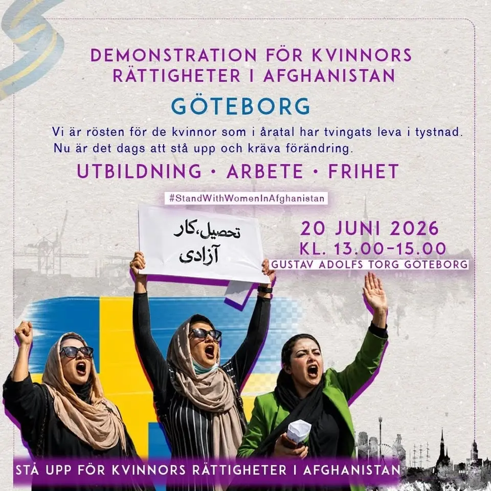 Demonstration för kvinnors rättigheter i Afghanistan