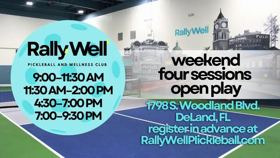 WEEKEND OPEN PLAY - Four Sessions at RallyWell Pickleball and Wellness Club