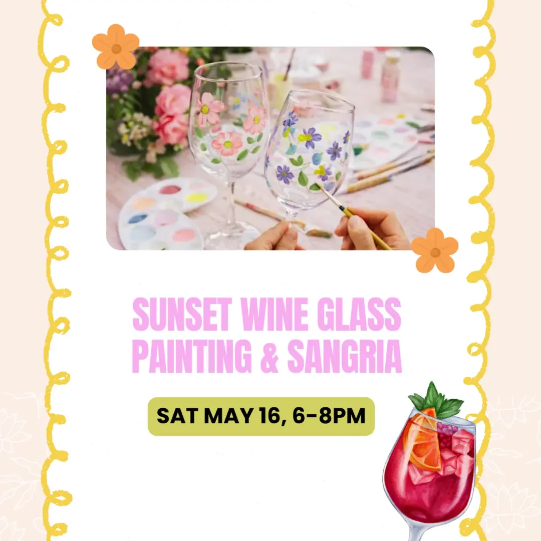 Sunset Wine Glass Painting & Sangria 🍹