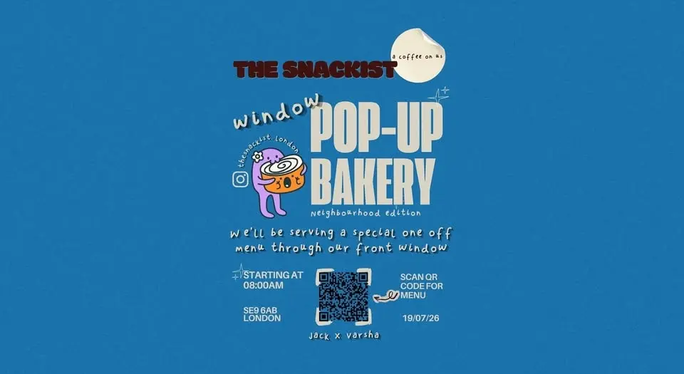Window pop-up bakery by ‘The Snackist’