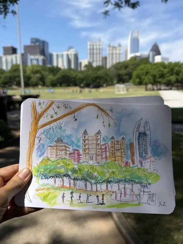 Let’s sketch at Piedmont Park