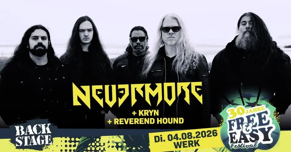 NEVERMORE + KRYN + REVEREND HOUND | FREE & EASY FESTIVAL 2026