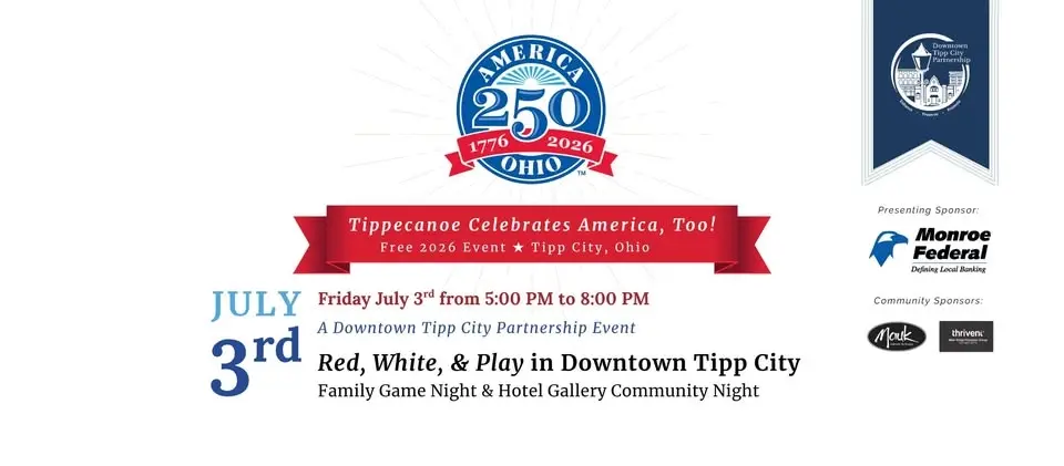 Red, White, & Play in Downtown Tipp City