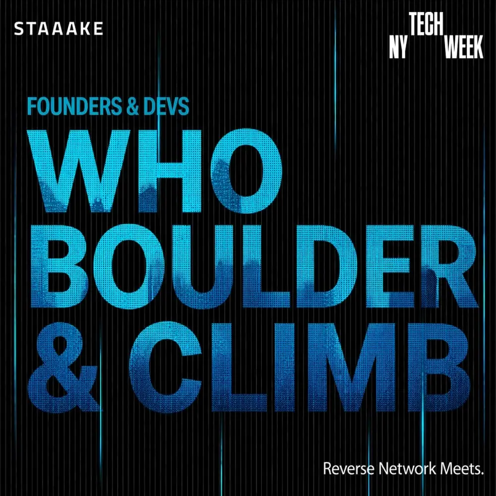 Founders & Devs Who Boulder & Climb - #NYTechWeek — Reverse Network Meet