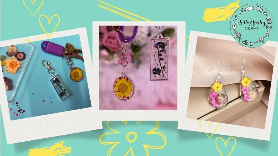 Pressed flower jewellery / key rings workshop
