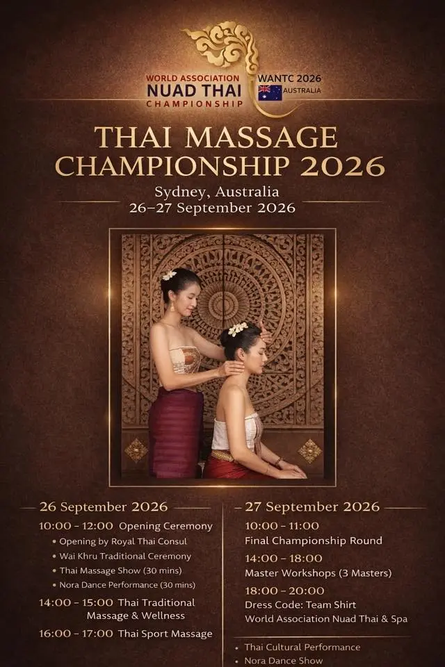 world Nuad Thai massage Championship Australia 