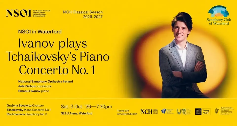 National Symphony Orchestra Ireland Presents: Ivanov plays Tchaikovsky’s Piano Concerto No. 1