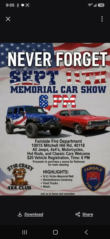 Stir Crazy 25th Anniv Never Forget Car Show