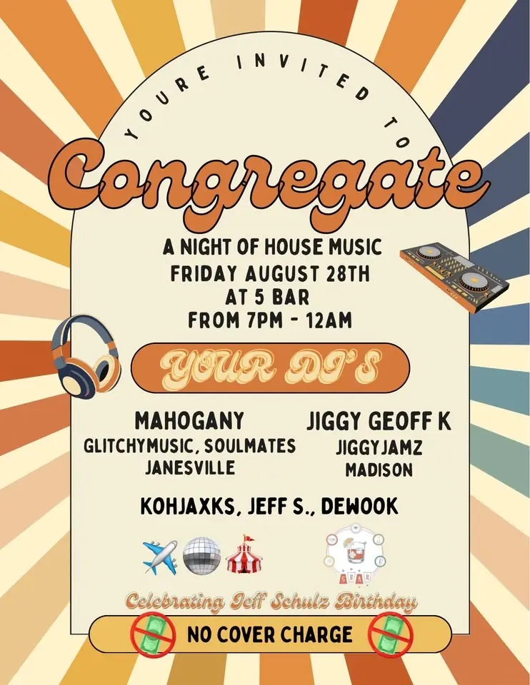 CONGREGATE- A night of house music.