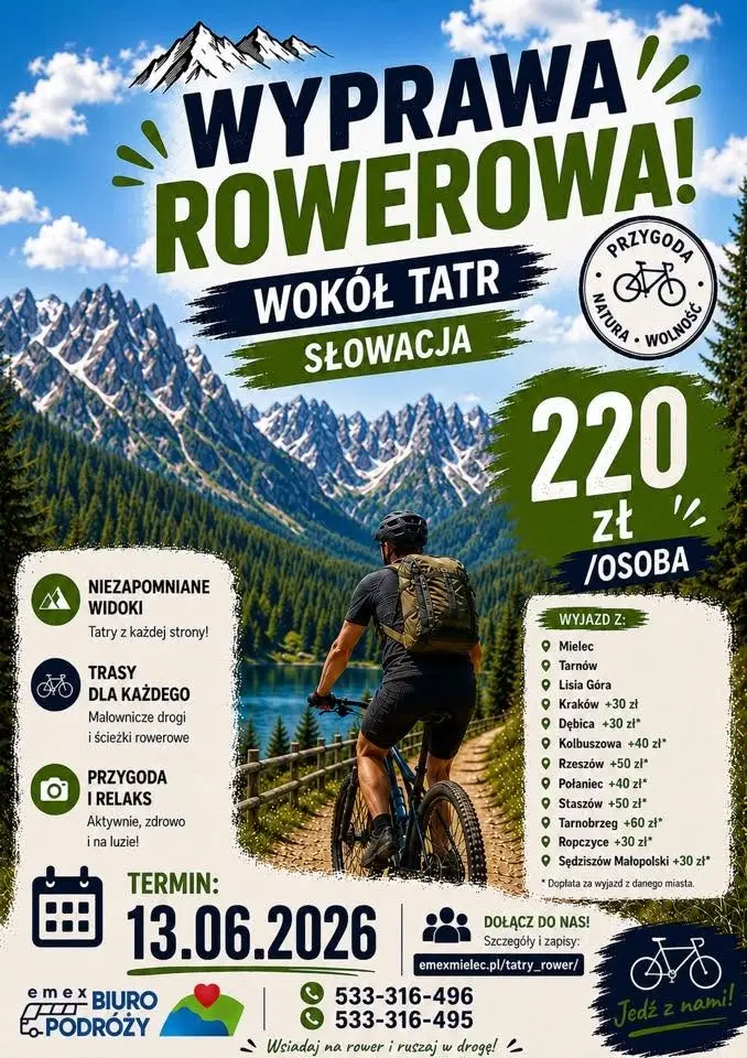 Wycieczka rowerowa na Słowację