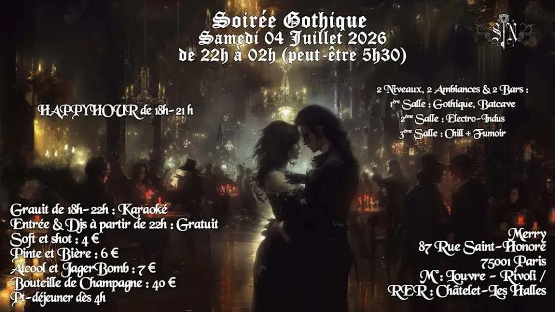 Soirée Gothique Au Merry 4 Juillet