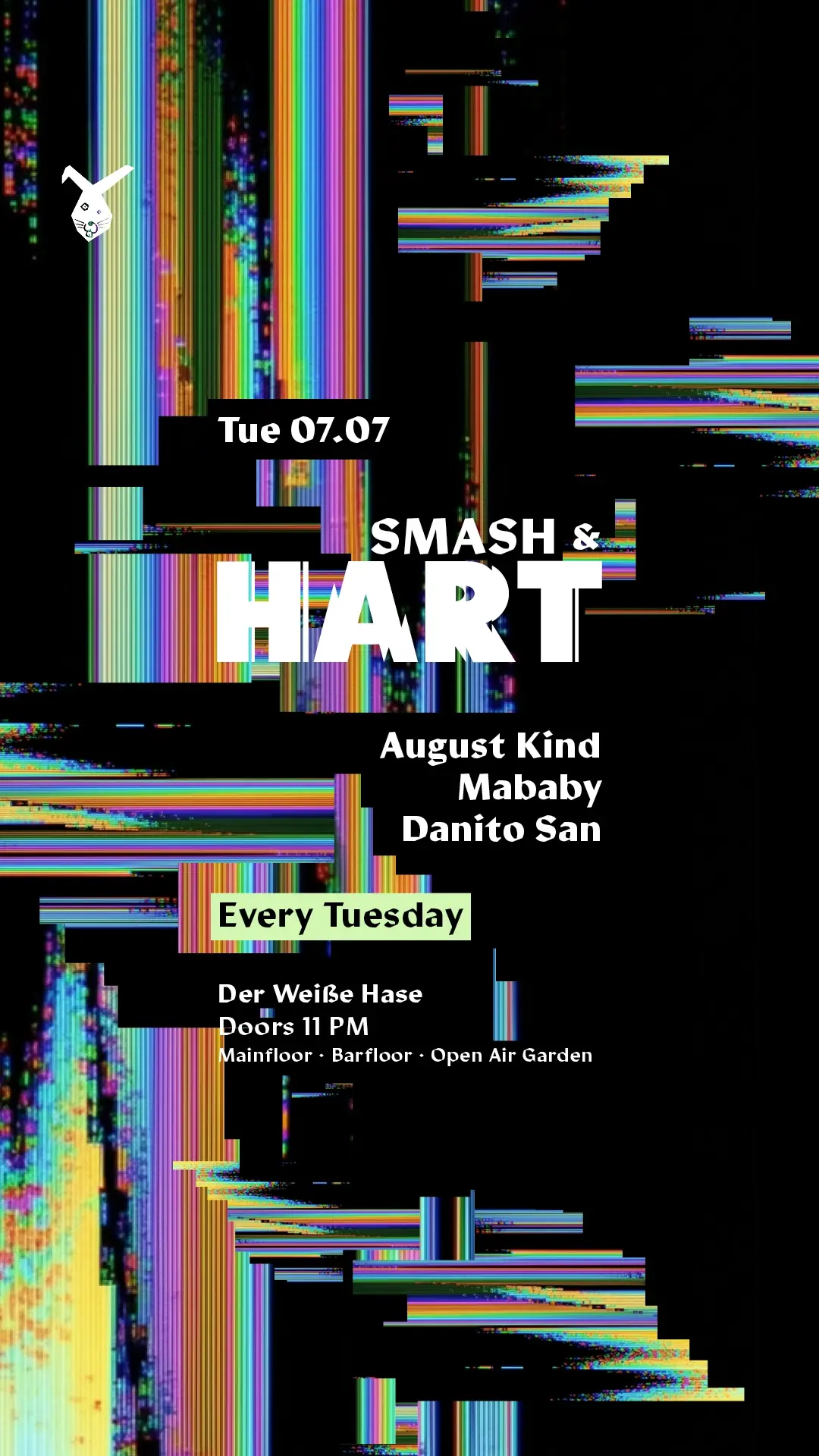 Smash & HART ◢◤ Tuesday Rave & Open Air Garden [free entry until midnight*]