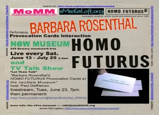 HOMO FUTURUS PROVOCATION CARD ART RIVALRY on the BOWERY