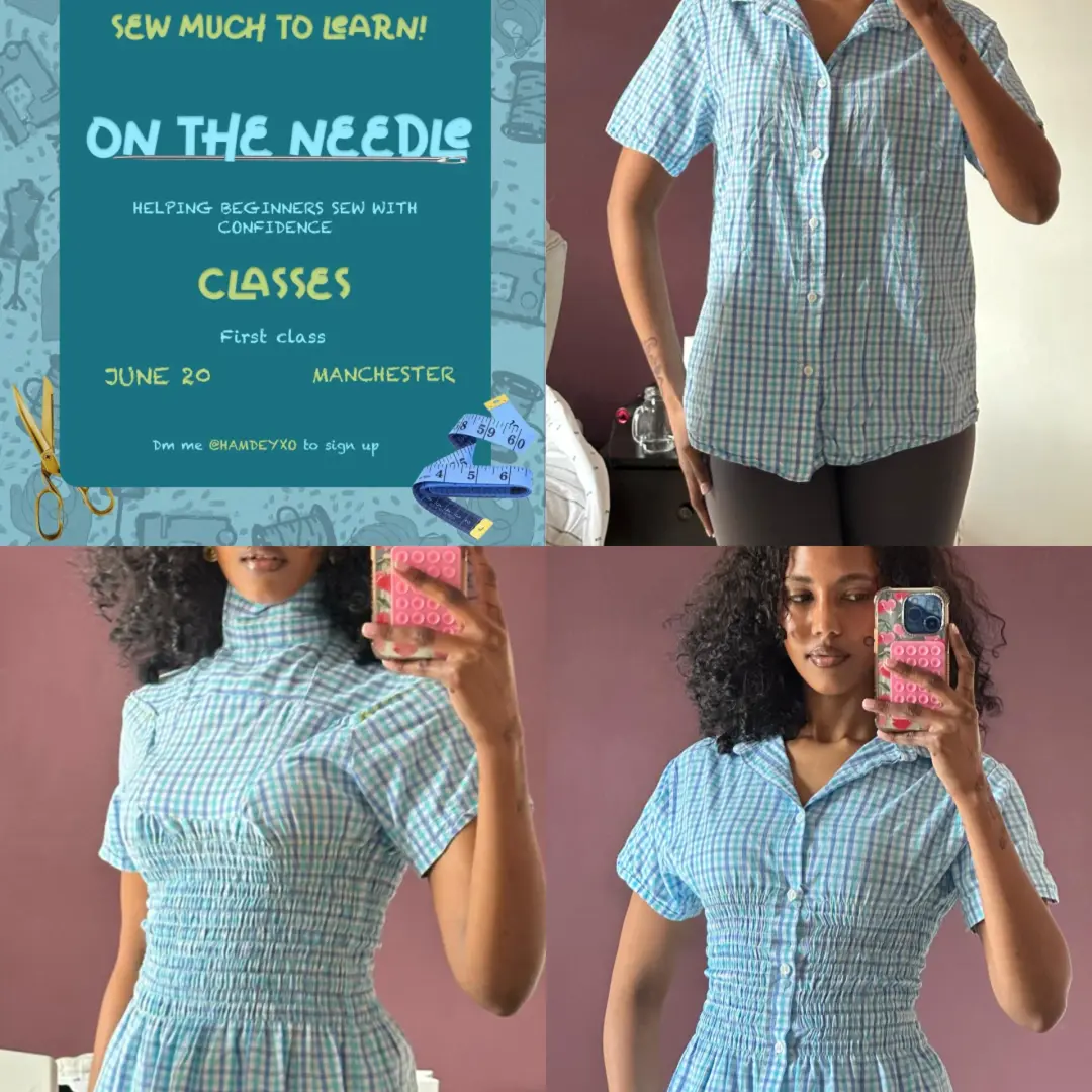 ON THE NEEDLE: London upcycling sewing socials (shirring)