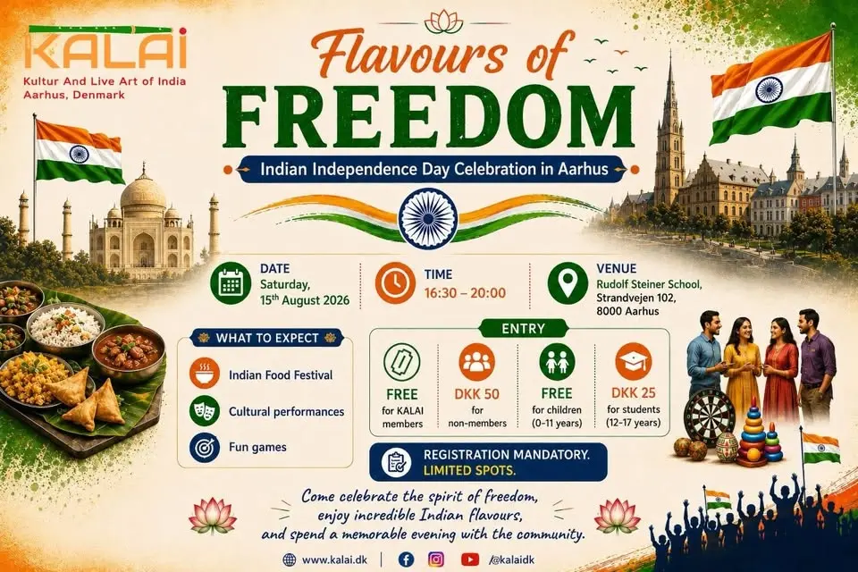 Flavours of Freedom – Indian Independence Day Celebration in Aarhus