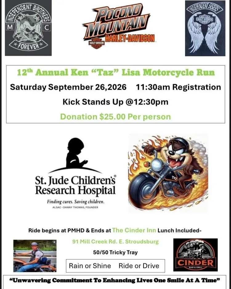12th Annual Ken “Taz” Lisa Motorcycle Run