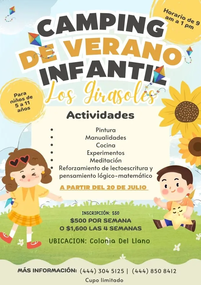 Camping de verano 🌻 “Los girasoles” 🌻 
