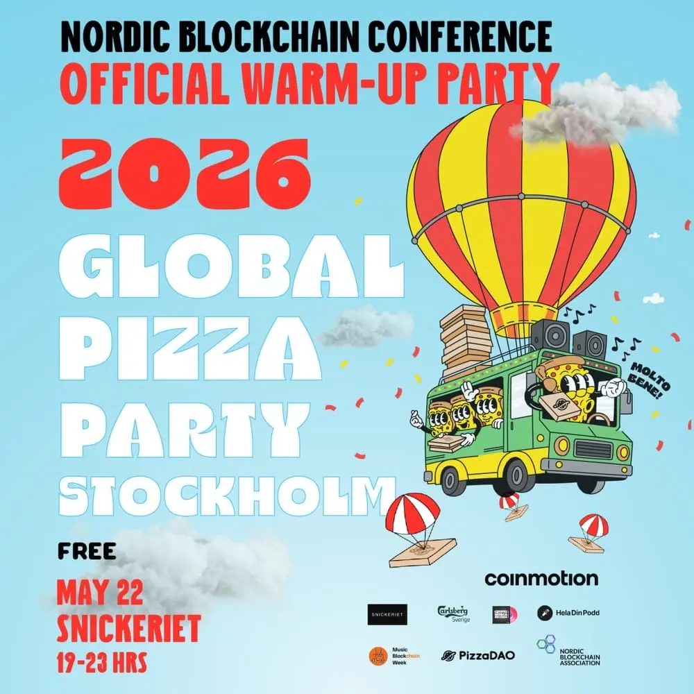 Global Pizza Party Stockholm 2026 (Official Warm-up Party of Nordic Blockchain Conference)