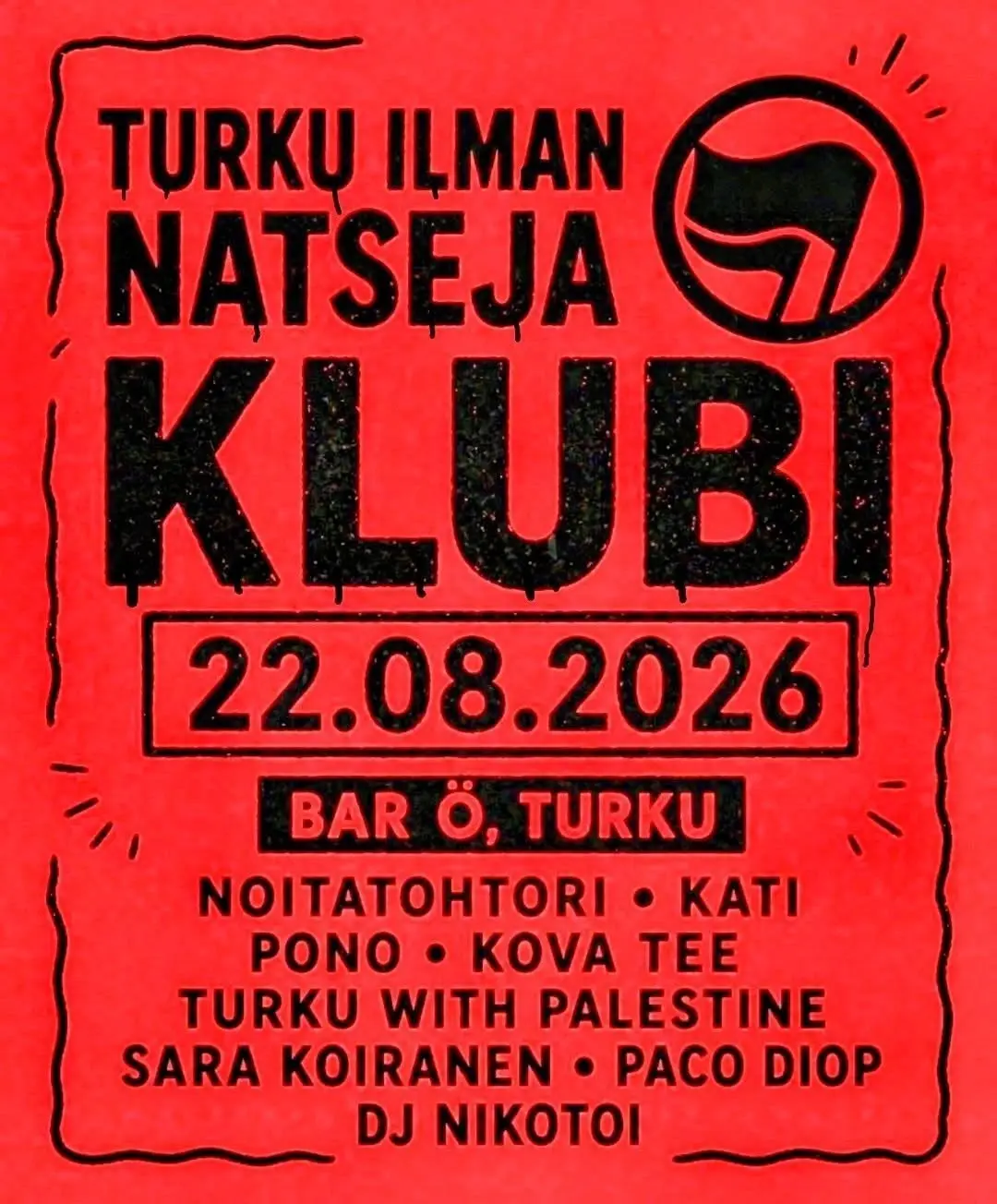 Turku ilman natseja klubi Bar Ö 22.08.2026