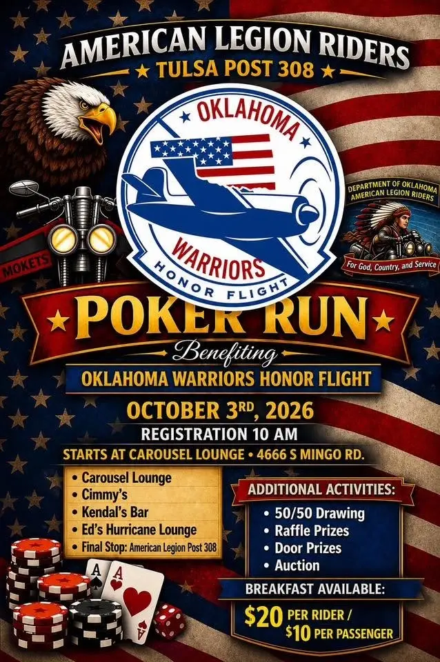 Oklahoma Warriors Honor Flight Benefit Poker Run