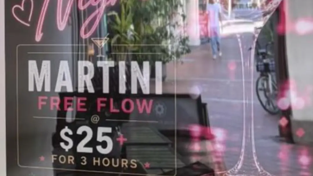 $25+ for a 3-hour free-flow martini buffet.