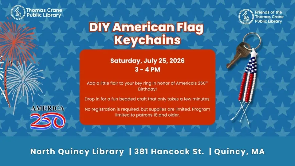 DIY American Flag Keychains @ North Quincy