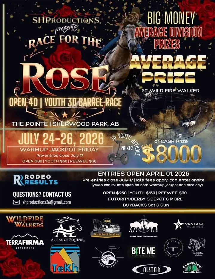 RACE for the ROSE Open/Youth Futurity/Derby & More..