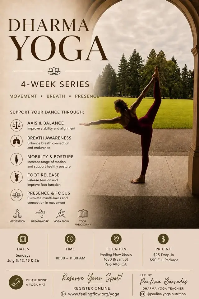 Dharma Yoga — 4 Week Beginner Series in Palo Alto